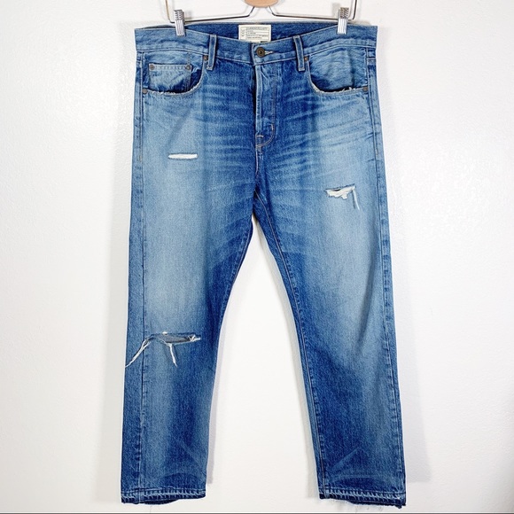Current/Elliott Denim - Current/Elliot ripped distressed raw hem jeans
